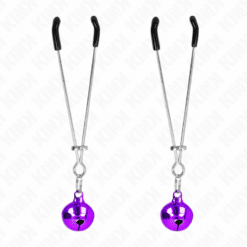 Comprar KINK - PINZAS PARA PEZONES FINA CON CASCABEL VIOLETA 7 CM al mejor precio - Envíos Discretos