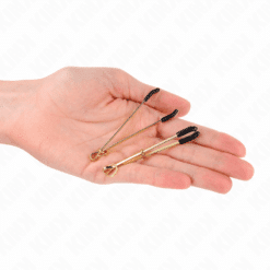 Comprar KINK - PINZAS PARA PEZONES FINA DORADO 7 CM al mejor precio - Envíos Discretos