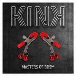 Comprar KINK - PINZAS PARA PEZONES ROJAS CON DOBLE CAMPANILLA ROJO 6 CM al mejor precio - Envíos Discretos