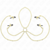 Comprar KINK - PINZAS PARA PEZONES Y CLÍTORIS 4 ENGANCHES AJUSTABLE DORADO al mejor precio - Envíos Discretos