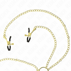 Comprar KINK - PINZAS PARA PEZONES Y CLÍTORIS 4 ENGANCHES AJUSTABLE DORADO al mejor precio - Envíos Discretos