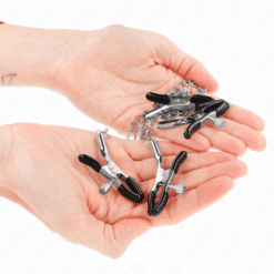 Comprar KINK - PINZAS PARA PEZONES Y CLÍTORIS 4 ENGANCHES AJUSTABLE PLATEADO al mejor precio - Envíos Discretos