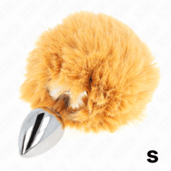 Comprar KINK - PLUG 7 x 3 CM DE ACERO INOXIDABLE CON COLA DE CONEJO PIEL SINTÉTICA 8 CM BEIGE al mejor precio - Envíos Discretos