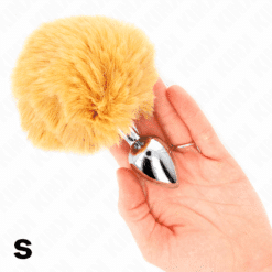 Comprar KINK - PLUG 7 x 3 CM DE ACERO INOXIDABLE CON COLA DE CONEJO PIEL SINTÉTICA 8 CM BEIGE al mejor precio - Envíos Discretos
