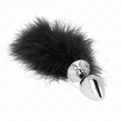 Comprar KINK - PLUG ANAL 11 x 7 CM ACERO INOXIDABLE CON PLUMA 11 CM al mejor precio - Envíos Discretos