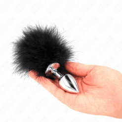 Comprar KINK - PLUG ANAL 11 x 7 CM ACERO INOXIDABLE CON PLUMA 11 CM al mejor precio - Envíos Discretos