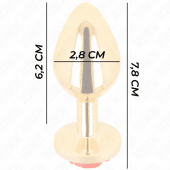 Comprar KINK - PLUG ANAL DORADO ROSA ROJA TALLA S al mejor precio - Envíos Discretos