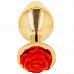 Comprar KINK - PLUG ANAL DORADO ROSA ROJA TALLA S al mejor precio - Envíos Discretos
