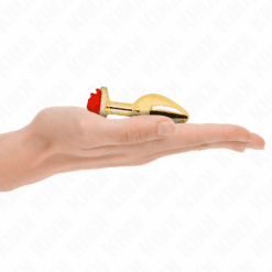 Comprar KINK - PLUG ANAL DORADO ROSA ROJA TALLA S al mejor precio - Envíos Discretos