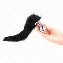 Comprar KINK - PLUG ANAL TALLA L 10 X 4 CM CON COLA SINTÉTICA 40 CM NEGRO al mejor precio - Envíos Discretos