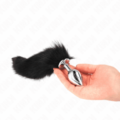 Comprar KINK - PLUG ANAL TALLA M 8 X 3.5 CM CON COLA SINTÉTICA 40 CM NEGRO al mejor precio - Envíos Discretos