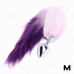 Comprar KINK - PLUG ANAL TALLA M 8 X 3.5 CM CON COLA SINTÉTICA 40 CM VIOLETA al mejor precio - Envíos Discretos