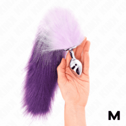 Comprar KINK - PLUG ANAL TALLA M 8 X 3.5 CM CON COLA SINTÉTICA 40 CM VIOLETA al mejor precio - Envíos Discretos