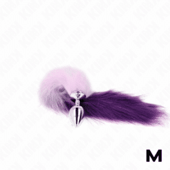 Comprar KINK - PLUG ANAL TALLA M 8 X 3.5 CM CON COLA SINTÉTICA 40 CM VIOLETA al mejor precio - Envíos Discretos