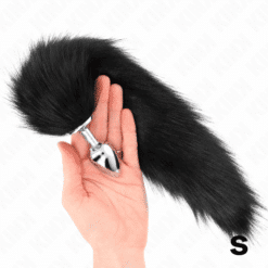 Comprar KINK - PLUG ANAL TALLA S 7 X 3 CM CON COLA SINTÉTICA 40 CM NEGRO al mejor precio - Envíos Discretos