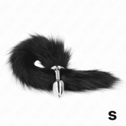 Comprar KINK - PLUG ANAL TALLA S 7 X 3 CM CON COLA SINTÉTICA 40 CM NEGRO al mejor precio - Envíos Discretos