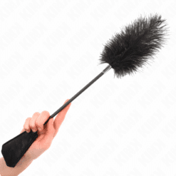 Comprar KINK - PLUMAS DE AVESTRUZ PARA COSQUILLAS CON PALETA DE ENCAJE 56 CM al mejor precio - Envíos Discretos