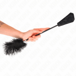 Comprar KINK - PLUMAS DE AVESTRUZ PARA COSQUILLAS CON PALETA DE ENCAJE 56 CM al mejor precio - Envíos Discretos