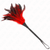 Comprar KINK - PLUMAS DE POLLO PARA COSQUILLAS CON FORMA CUERNO DE CRIADA ROJO 36 CM al mejor precio - Envíos Discretos