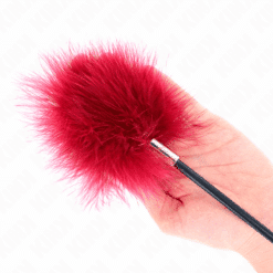 Comprar KINK - PLUMAS PARA COSQUILLAS CON PALETA FORMA DE ROSA 38 CM al mejor precio - Envíos Discretos