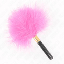 Comprar KINK - PLUMAS PARA COSQUILLAS METAL DORADO FUCSIA 18 CM al mejor precio - Envíos Discretos