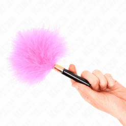 Comprar KINK - PLUMAS PARA COSQUILLAS METAL DORADO FUCSIA 18 CM al mejor precio - Envíos Discretos