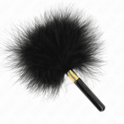 Comprar KINK - PLUMAS PARA COSQUILLAS METAL DORADO NEGRA 18 CM al mejor precio - Envíos Discretos