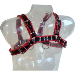 Comprar LEATHER BODY - CHAIN HARNESS III BLACK / RED al mejor precio - Envíos Discretos