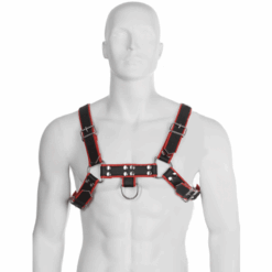 Comprar LEATHER BODY - CHAIN HARNESS III BLACK / RED al mejor precio - Envíos Discretos