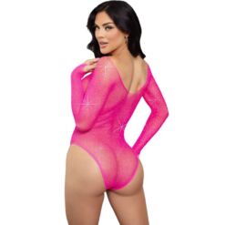 Comprar LEG AVENUE - BODY MANGA LARGA CRISTALIZADA FUCSIA al mejor precio - Envíos Discretos