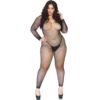 Comprar LEG AVENUE - BODYSTOCKING EN RED CON BRILLANTE 1X-2X al mejor precio - Envíos Discretos