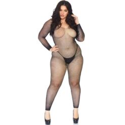Comprar LEG AVENUE - BODYSTOCKING EN RED CON BRILLANTE 1X-2X al mejor precio - Envíos Discretos