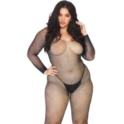 Comprar LEG AVENUE - BODYSTOCKING EN RED CON BRILLANTE 1X-2X al mejor precio - Envíos Discretos