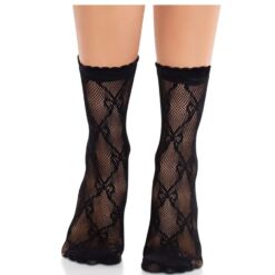 Comprar LEG AVENUE - CALCETINES DE ENCAJE DE LAZOS NEGRO al mejor precio - Envíos Discretos