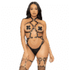 Comprar LEG AVENUE - KINK TEDDY ARNÉS CON ARO DE CORAZÓN TALLA M - NEGRO al mejor precio - Envíos Discretos