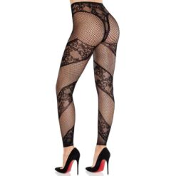 Comprar LEG AVENUE - MALLAS SIN PIE DE ENCAJE Y TRANSPARENCIA NEGRO al mejor precio - Envíos Discretos