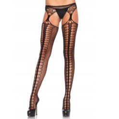 Comprar LEG AVENUE - MEDIAS CON LIGUERO EXCLUSIVE NEGRO al mejor precio - Envíos Discretos