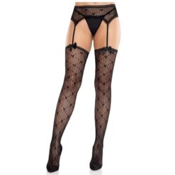 Comprar LEG AVENUE - MEDIAS DE CORAZÓN CON LIGAS NEGRO al mejor precio - Envíos Discretos