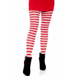 Comprar LEG AVENUE - MEDIAS DE RAYAS BLANCO/ROJO al mejor precio - Envíos Discretos