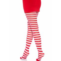Comprar LEG AVENUE - MEDIAS DE RAYAS BLANCO/ROJO al mejor precio - Envíos Discretos