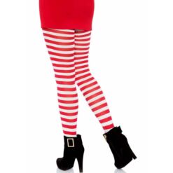 Comprar LEG AVENUE - MEDIAS DE RAYAS BLANCO/ROJO al mejor precio - Envíos Discretos