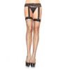 Comprar LEG AVENUE - MEDIAS DE RED CON LIGUERO DE ENCAJE NEGRO al mejor precio - Envíos Discretos