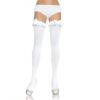 Comprar LEG AVENUE - MEDIAS OPACAS BLANCO CON ACABADO EN VOLANTE Y LAZO al mejor precio - Envíos Discretos