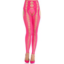 Comprar LEG AVENUE - MEDIAS OPACAS SIN TIRANTES Y COSTURAS ROSA NEÓN al mejor precio - Envíos Discretos