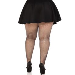 Comprar LEG AVENUE - MEDIAS REJILLA CRISTALIZADA NEGRO PLUS SIZE al mejor precio - Envíos Discretos