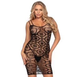 Comprar LEG AVENUE - MINI VESTIDO DE GANCHILLO NEGRO al mejor precio - Envíos Discretos