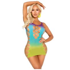 Comprar LEG AVENUE - MINI VESTIDO SIN COSTURAS Y ABERTURAS OCEAN al mejor precio - Envíos Discretos