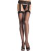 Comprar LEG AVENUE - OUTLET - MEDIAS NEGRAS CON LIGUERO DE ENCAJE al mejor precio - Envíos Discretos
