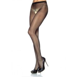 Comprar LEG AVENUE - PANTIES DE NYLON CON ABERTURA EN LA ENTREPIERNA NEGRO al mejor precio - Envíos Discretos