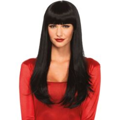 Comprar LEG AVENUE - PELUCA PELO LARGO CON FLEQUILLO NEGRO al mejor precio - Envíos Discretos